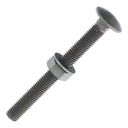 Timco Exterior Carriage Bolts  Organic Green Coating M10 x 100mm 10 Pack