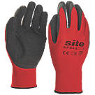 Site  Superlight Latex Gripper Gloves Red / Black Medium