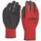 Site  Superlight Latex Gripper Gloves Red/Black Medium