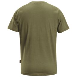 Snickers 2590 Logo Short Sleeve T-Shirt Khaki Green Large 43" Chest