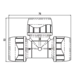PolyPlumb Enhanced  Plastic Push-Fit Equal Tee 15mm