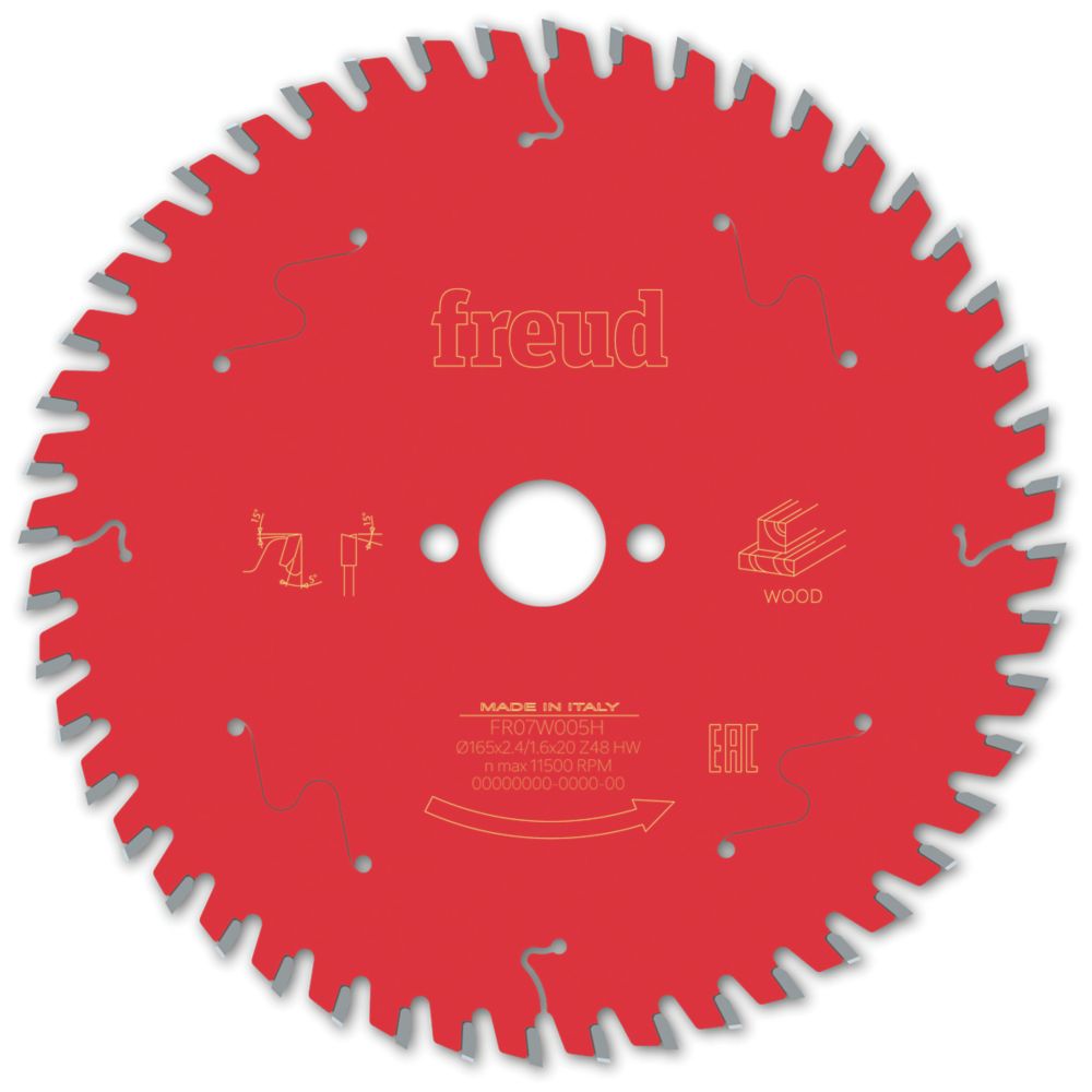Freud Wood Circular Saw Blade 165mm x 20mm 48T Screwfix
