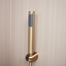 ETAL Spear Brushed Brass 123mm Deck Mounted Dual Control Manual Shower Mixer Tap