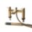 ETAL Spear Brushed Brass 123mm Deck Mounted Dual Control Manual Shower Mixer Tap