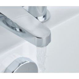 Bristan Quest Chrome 120mm Deck Mounted Lever 2 Tap Holes Bath Mixer Tap