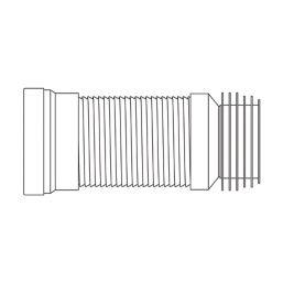 Flomasta  Flexible Straight Pan Connector White 280 - 610mm