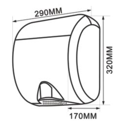 BlueDry Eco Dry High Speed Hand Dryer Polished Steel 0.55-1.8kW