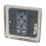 Hager Sollysta WRPS12BSB 10AX 1-Gang 2-Way Light Switch  Brushed Steel with Black Inserts