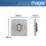 Hager Sollysta WRPS12BSB 10AX 1-Gang 2-Way Light Switch  Brushed Steel with Black Inserts