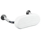 Nymas BR-270SC/SP Back Rest with Pad Polished Stainless Steel / White