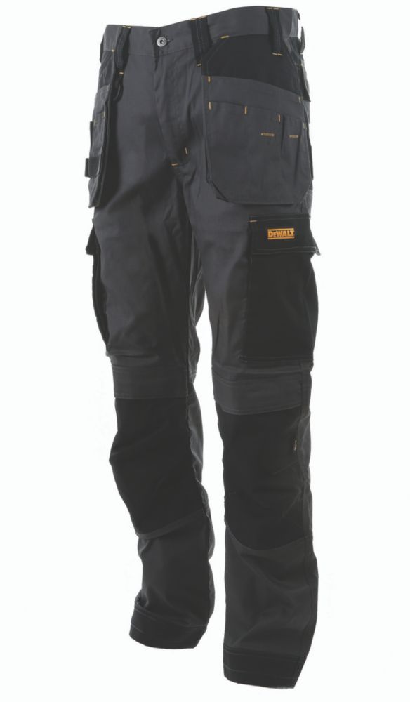 DeWalt Barstow Work Trousers Grey/Black 38" W 33" L Screwfix