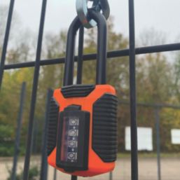 Squire CP50 2.5 ATLO Weatherproof Long Shackle Combination  Padlock Orange 50mm