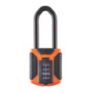 Squire CP50 2.5 ATLO Weatherproof Long Shackle Combination  Padlock Orange 50mm