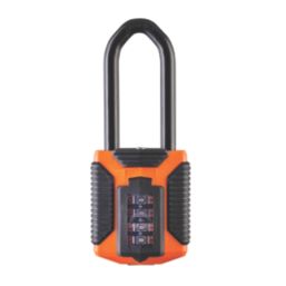 Squire CP50 2.5 ATLO Weatherproof Long Shackle Combination  Padlock Orange 50mm
