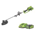 Greenworks  GWGD40BCK2 40V 1 x 2.0Ah Li-Ion  Brushless Cordless Line Trimmer