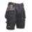 Scruffs Worker Plus Multi-Pocket Holster Work Shorts Black 32" W