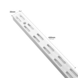 RB UK Antibacterial Twin Slot Uprights White 430mm x 25mm 2 Pack