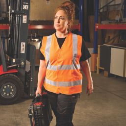 Site Rushton Hi-Vis Waistcoat Orange Small / Medium 48" Chest