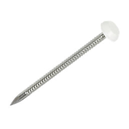uPVC Nails White Head A4 Stainless Steel Shank 2mm x 40mm 250 Pack