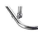 Croydex L-Shaped Shower Curtain Rail & Support Stainless Steel Chrome 2000mm