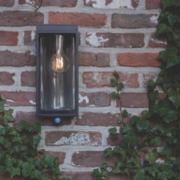 Lutec Flair Outdoor LED Solar Wall Light With PIR Sensor Black 200lm