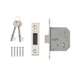 Smith & Locke Fire Rated  3 Lever Chrome Deadlock 65mm Case - 44mm Backset