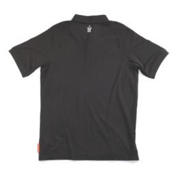 Scruffs Trade Tech Moisture Wicking Work Polo Black Medium 40" Chest