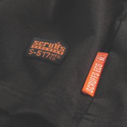 Scruffs Trade Tech Moisture Wicking Work Polo Black Medium 40" Chest