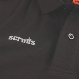 Scruffs Trade Tech Moisture Wicking Work Polo Black Medium 40" Chest