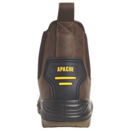 Apache AP715SM Size 7  Brown Water-Resistant Steel Toe Cap Safety Dealer Boots