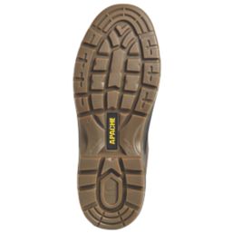 Apache AP715SM Size 7  Brown Water-Resistant Steel Toe Cap Safety Dealer Boots