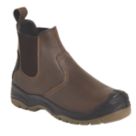 Apache AP715SM Size 7  Brown Water-Resistant Steel Toe Cap Safety Dealer Boots