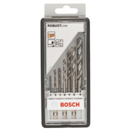 Bosch  Hex Shank Double-Flute Brad Point Wood Drill Bit Set 7 Pieces