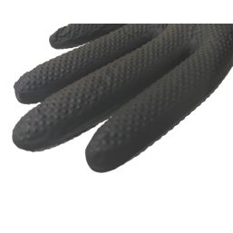 Site SDG310 Nitrile Powder-Free Disposable Grip Gloves Black Small 50 Pack