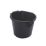 Plastic Pour & Scoop Buckets Black 14Ltr 3 Pack