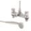 Swirl Contract Chrome 88mm Deck Mounted Dual Control Manual Shower Mixer Tap