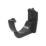FloPlast  uPVC Half Round Fascia Brackets Black 112mm 10 Pack
