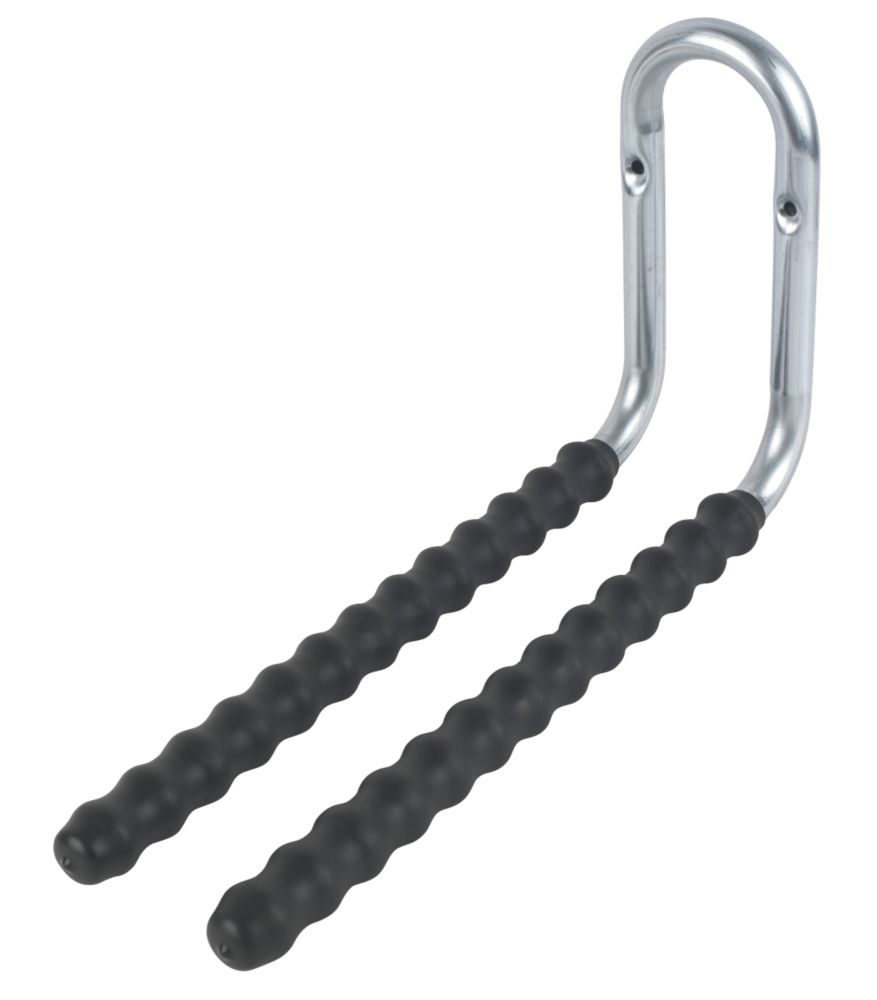 Smith & Locke Heavy Duty RubberSleeved Double Storage Hook Black 215 x