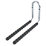 Smith & Locke Heavy Duty Rubber-Sleeved Double Storage Hook Black 215 x 400mm