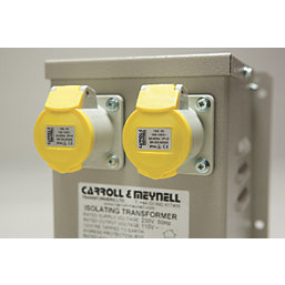 Carroll & Meynell  1500VA Intermittent Step-Down Isolation Transformer 230V/110V Grey
