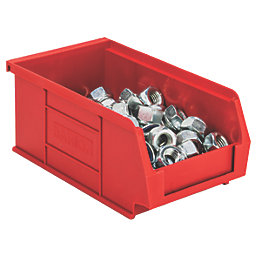 Barton TC2 Semi-Open-Fronted Storage Bins 1.27Ltr Red 20 Pack