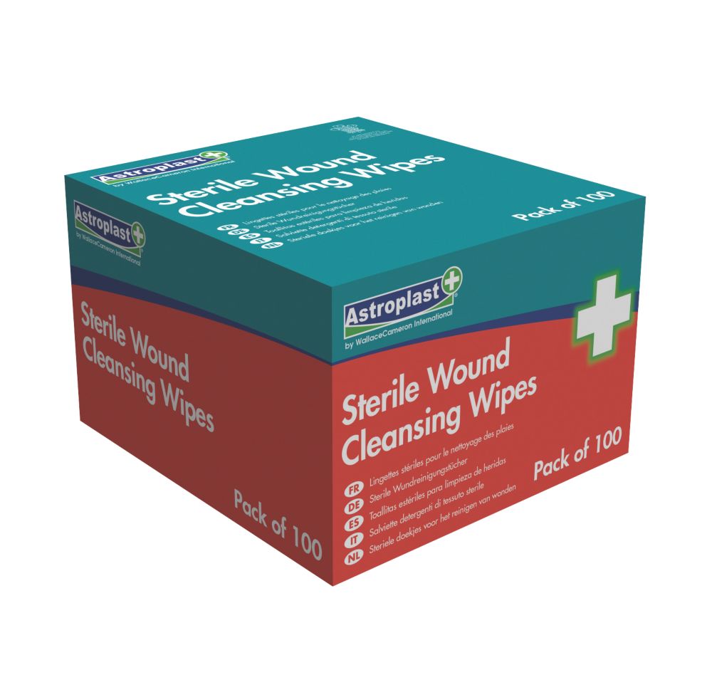 Wallace Cameron Astroplast Sterile Wound Cleansing Wipes 100 Pack Screwfix