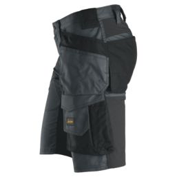 Snickers 6141 Stretch Work Shorts Grey / Black 38" W