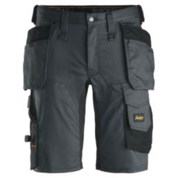 Snickers 6141 Stretch Work Shorts Grey / Black 38" W