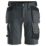 Snickers 6141 Stretch Work Shorts Grey / Black 38" W