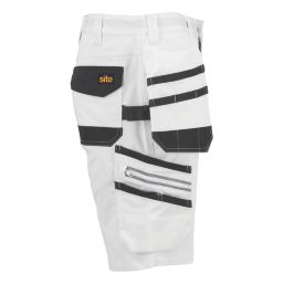 Site Kirksey Shorts White/Grey 32" W
