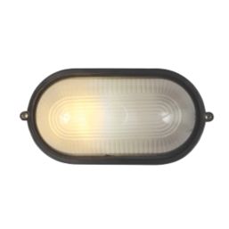 Essentials Napoli Outdoor Oval Bulkhead Black