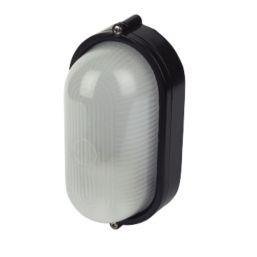 Essentials Napoli Outdoor Oval Bulkhead Black