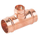 Midbrass  Copper Solder Ring Reducing Tee 3/4" x 3/4" x 1/2"