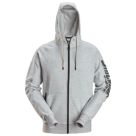 Snickers 2895 Logo Full Zip Hoodie Grey Melange 2X Large 52" Chest